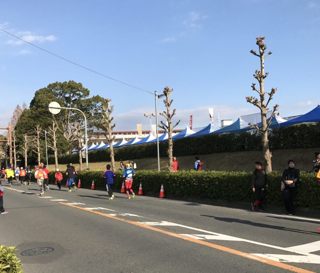 奈良マラソンの最後の登り坂