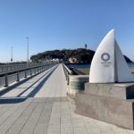 オリンピックのボート競技会場・江ノ島からランニング