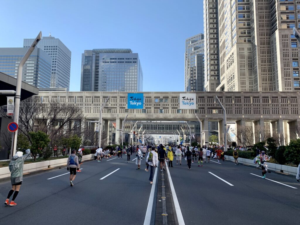 スタート前の東京マラソンコース