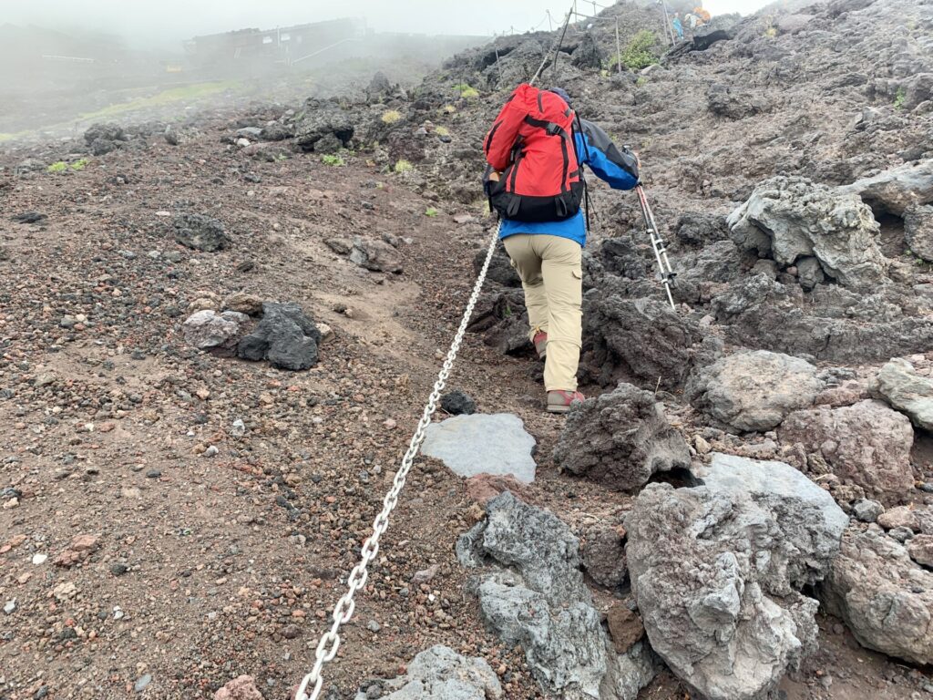 山頂コース試走へ