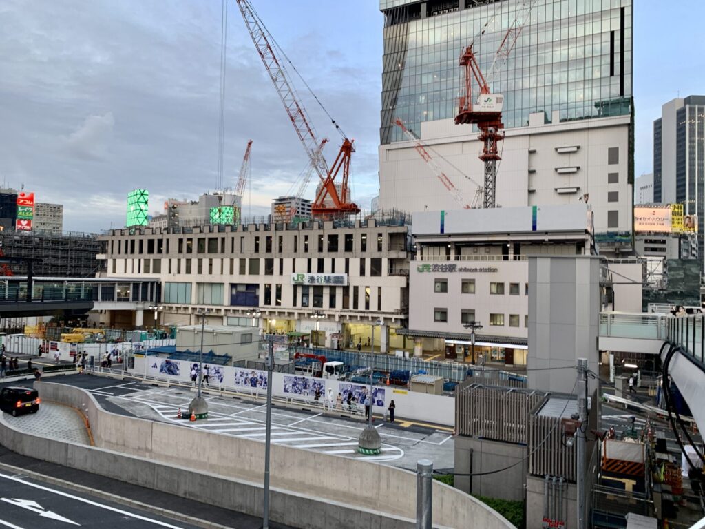 開発進む渋谷駅周辺を帰宅ランで通過