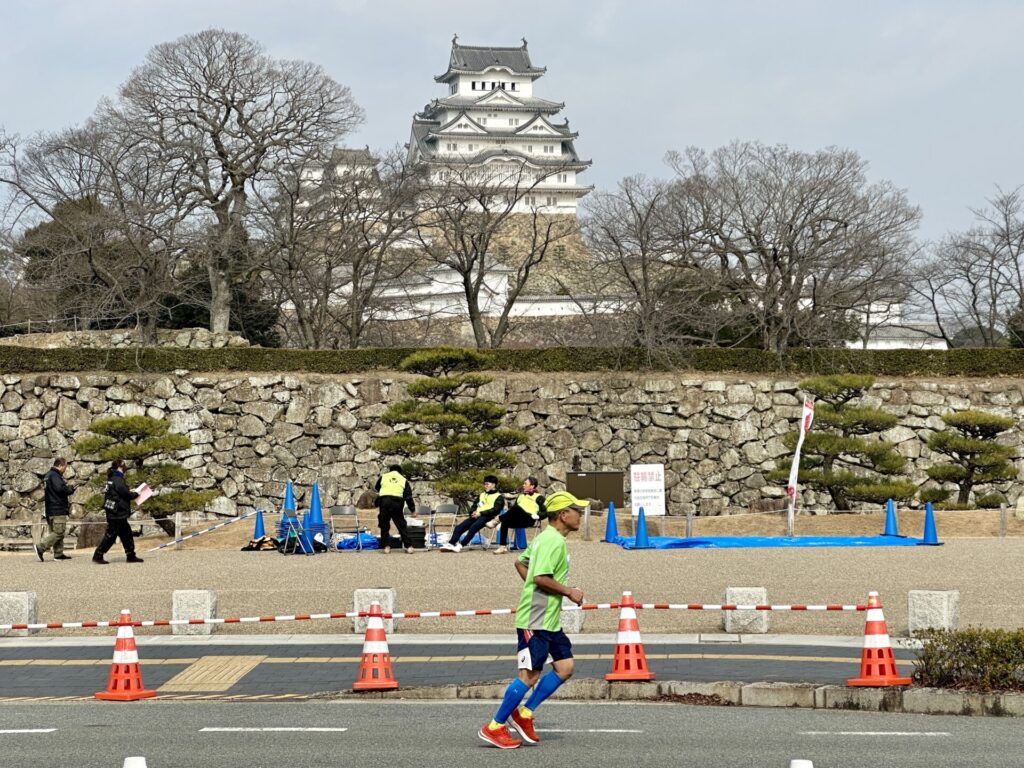 世界遺産姫路城マラソンゴール直前