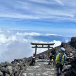 藤登山競争試走時の富士山頂から