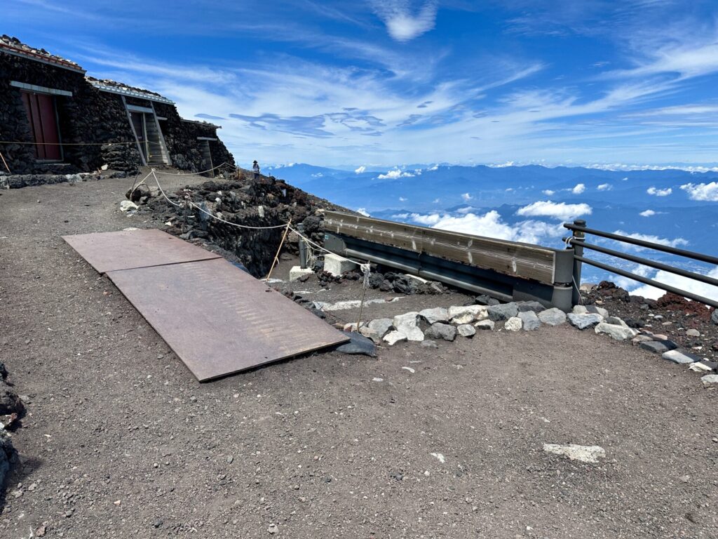 富士登山競走のゴールマットはここ