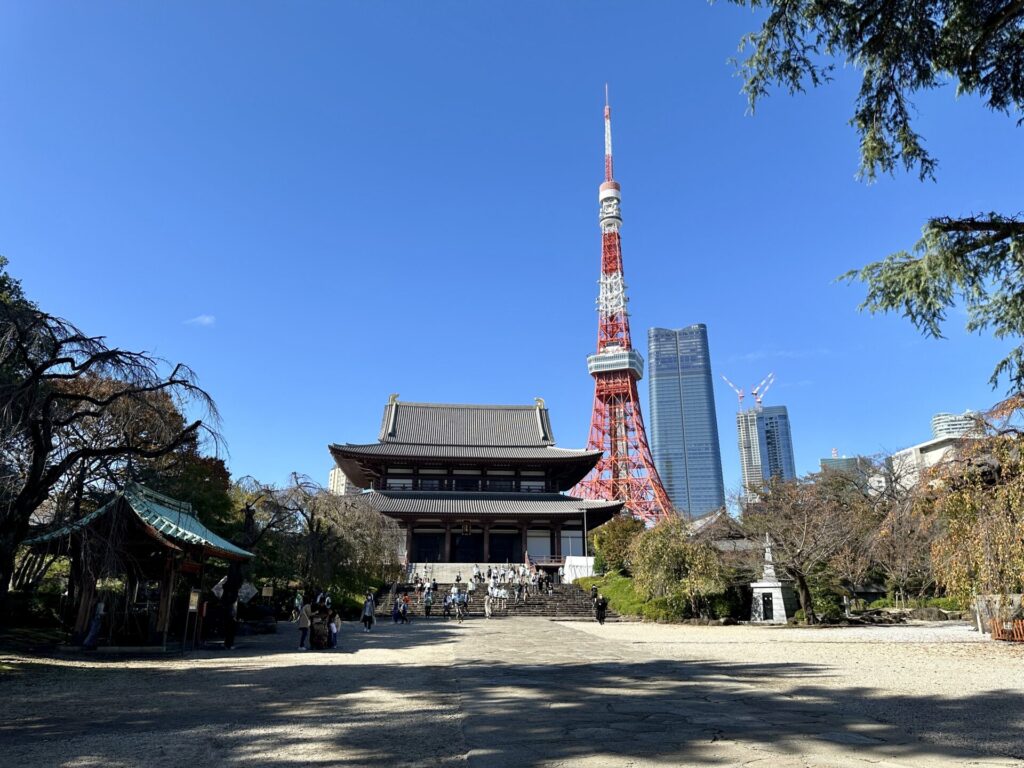 MINATOシティハーフマラソン会場近くの増上寺