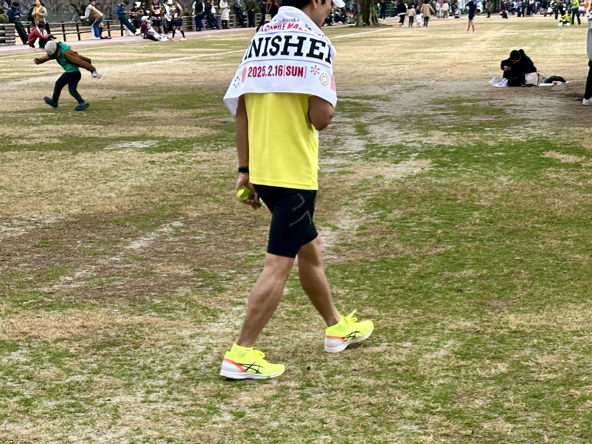 熊本城マラソンのレース後