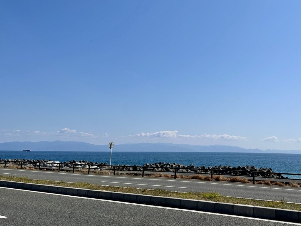 静岡マラソン海沿いの久能街道