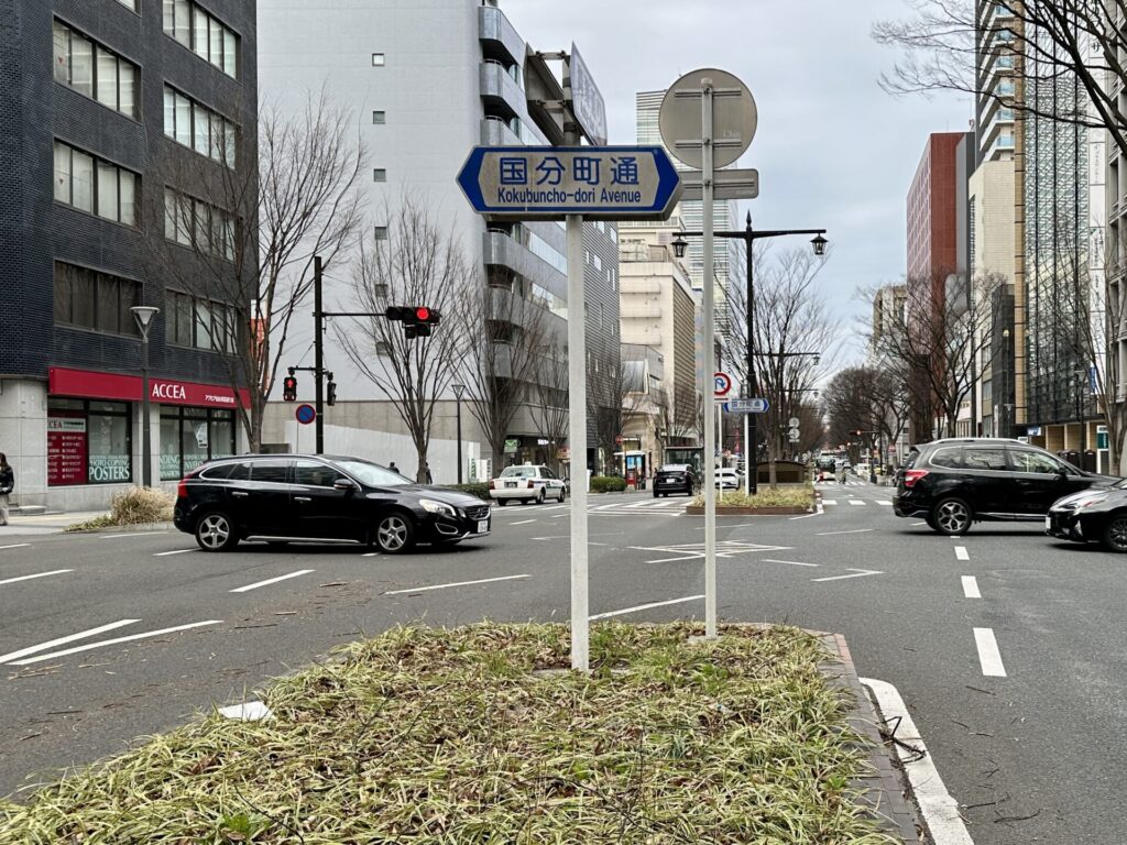仙台国際ハーフで走った所をジョギング