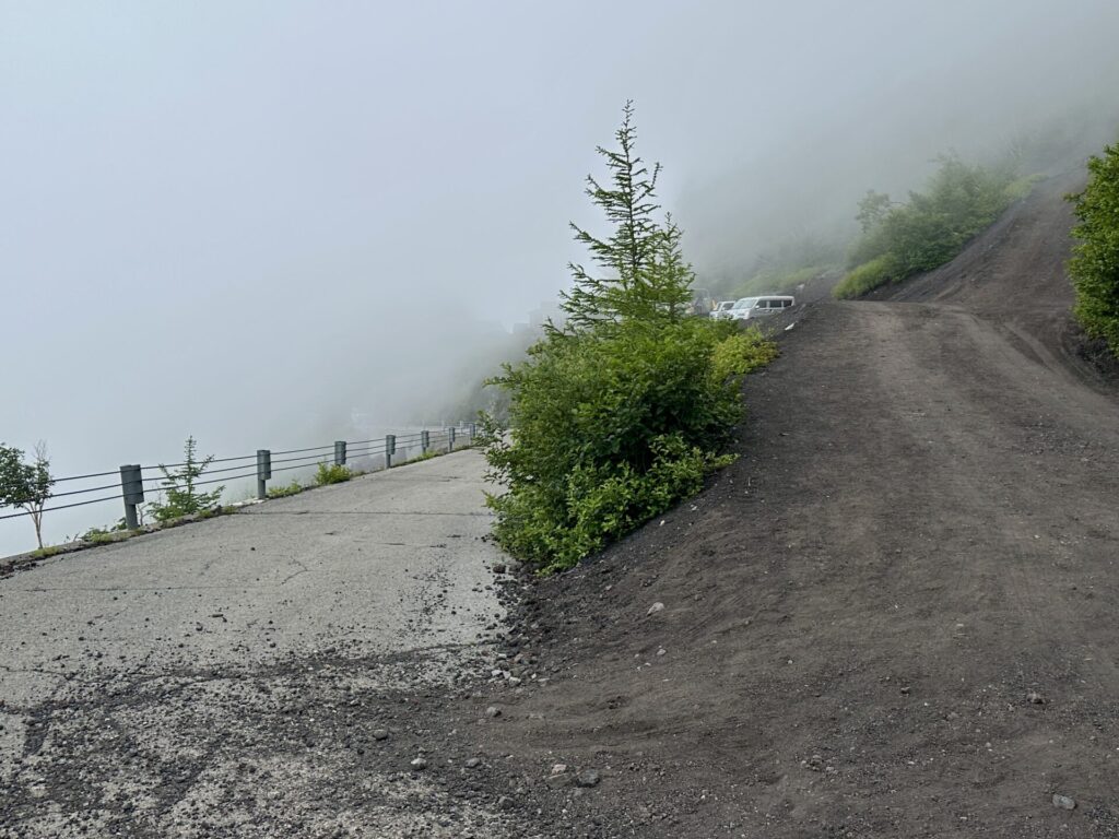 富士登山競走号合目関門から試走スタート