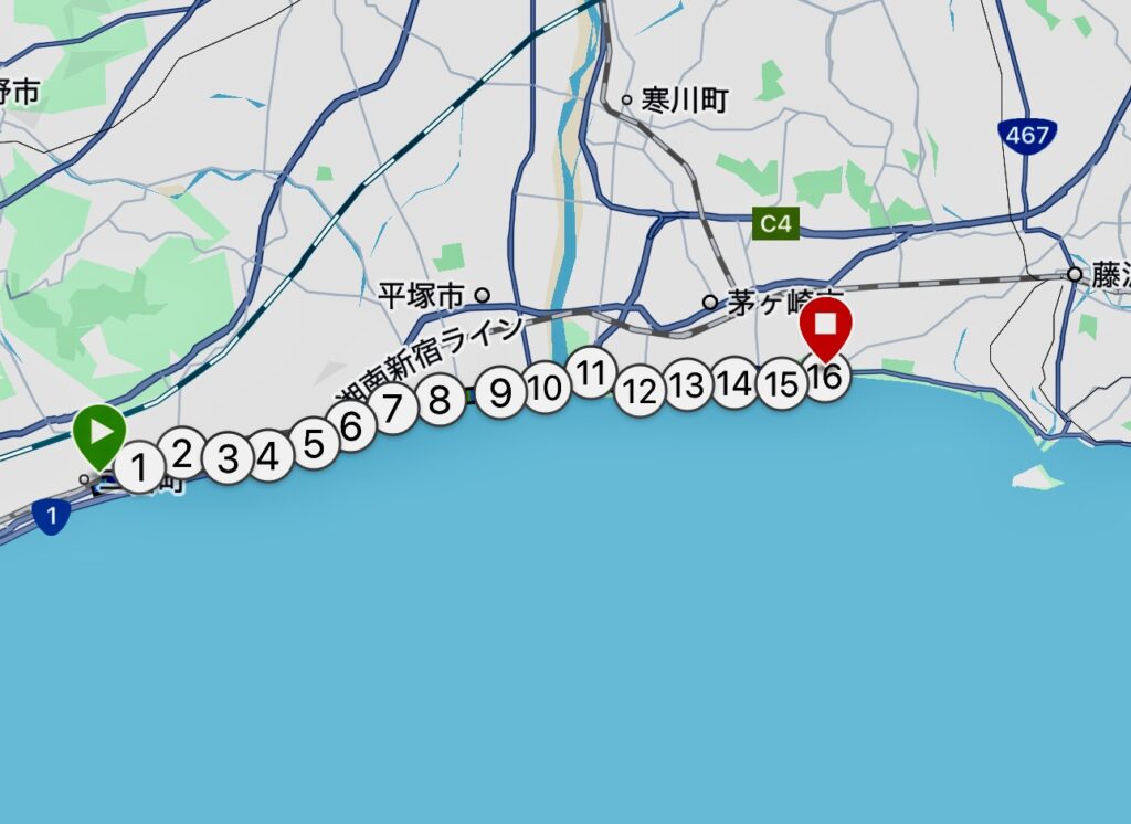 江ノ島16kmランニング