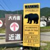観光地で熊注意
