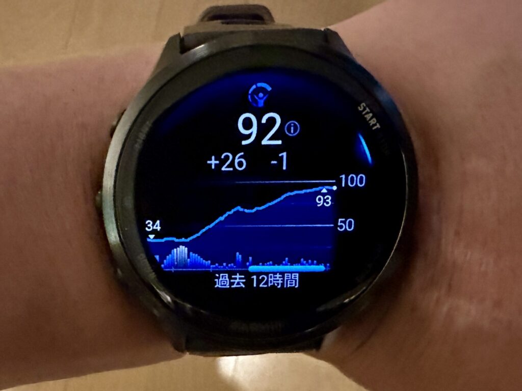 Forerunner 570のレビュー、ボディバッテリー