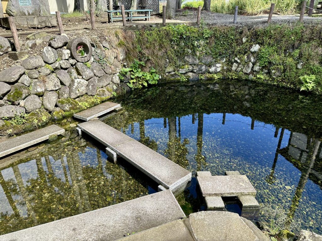 よこてシティ翌日に六郷湧水を観光