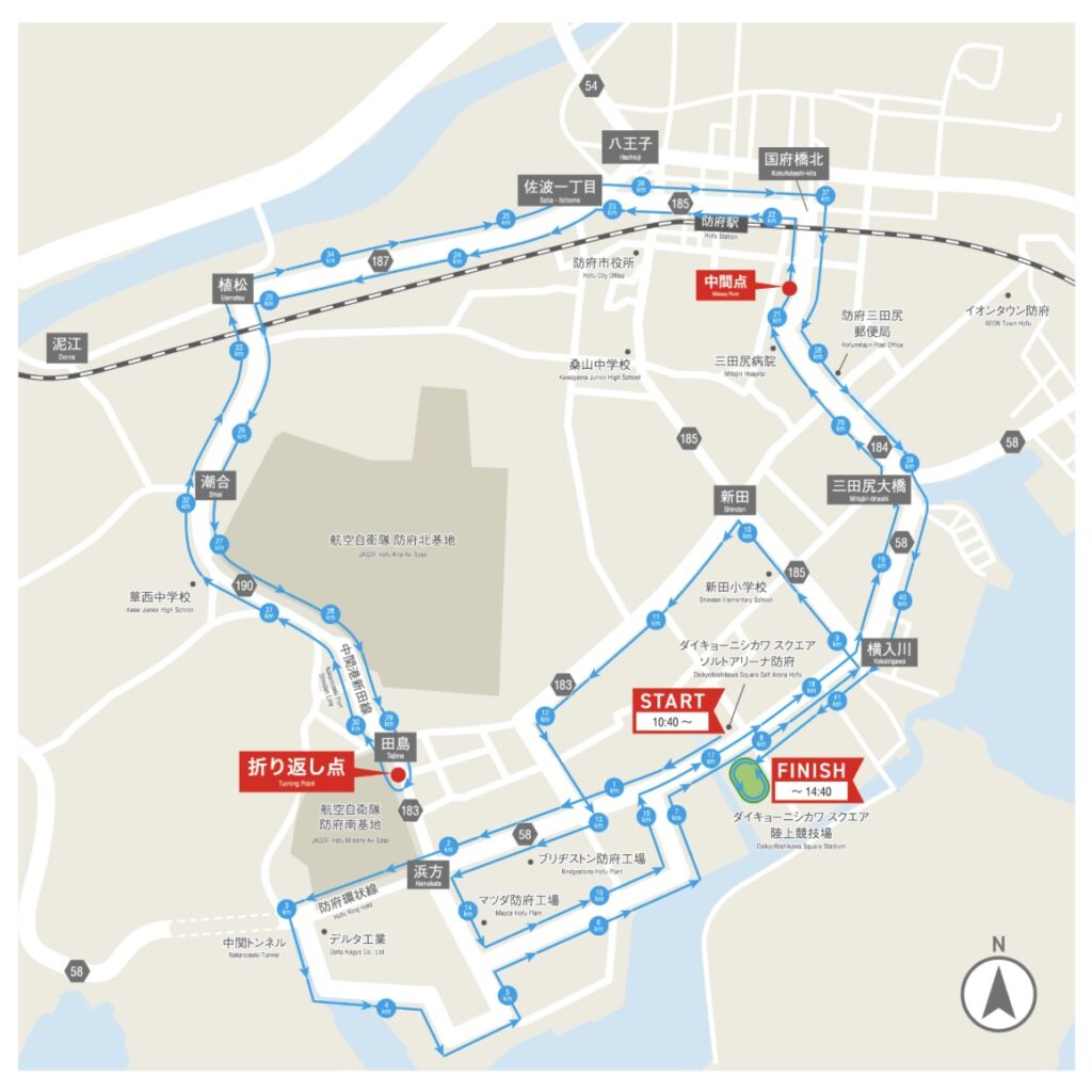 防府読売マラソンのコース
