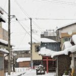 新発田市の元旦は雪