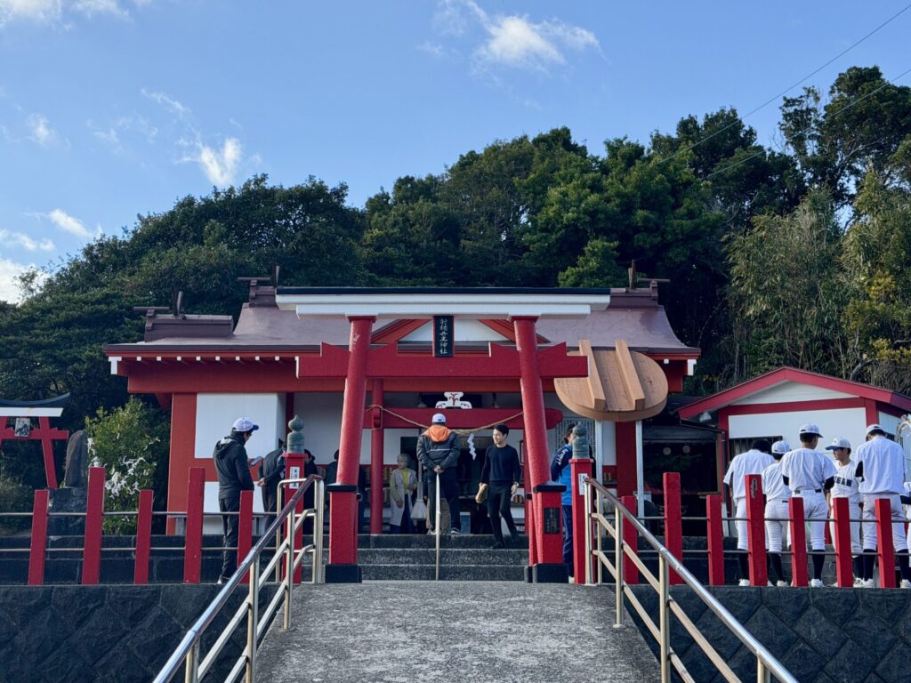 いぶすき菜の花マラソン参加時に釜蓋神社へ