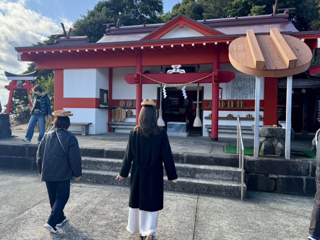 いぶすき菜の花マラソン参加時に釜蓋神社へ