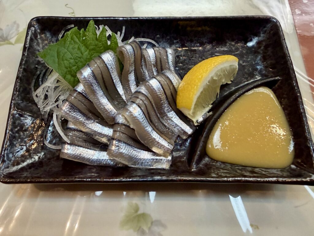 いぶすき菜の花マラソン参加時にきびなごの刺身
