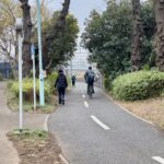 多摩湖自転車道を朝ウォーキング
