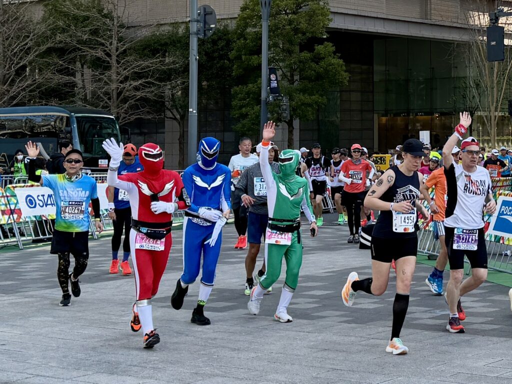 東京マラソンのゴール直前