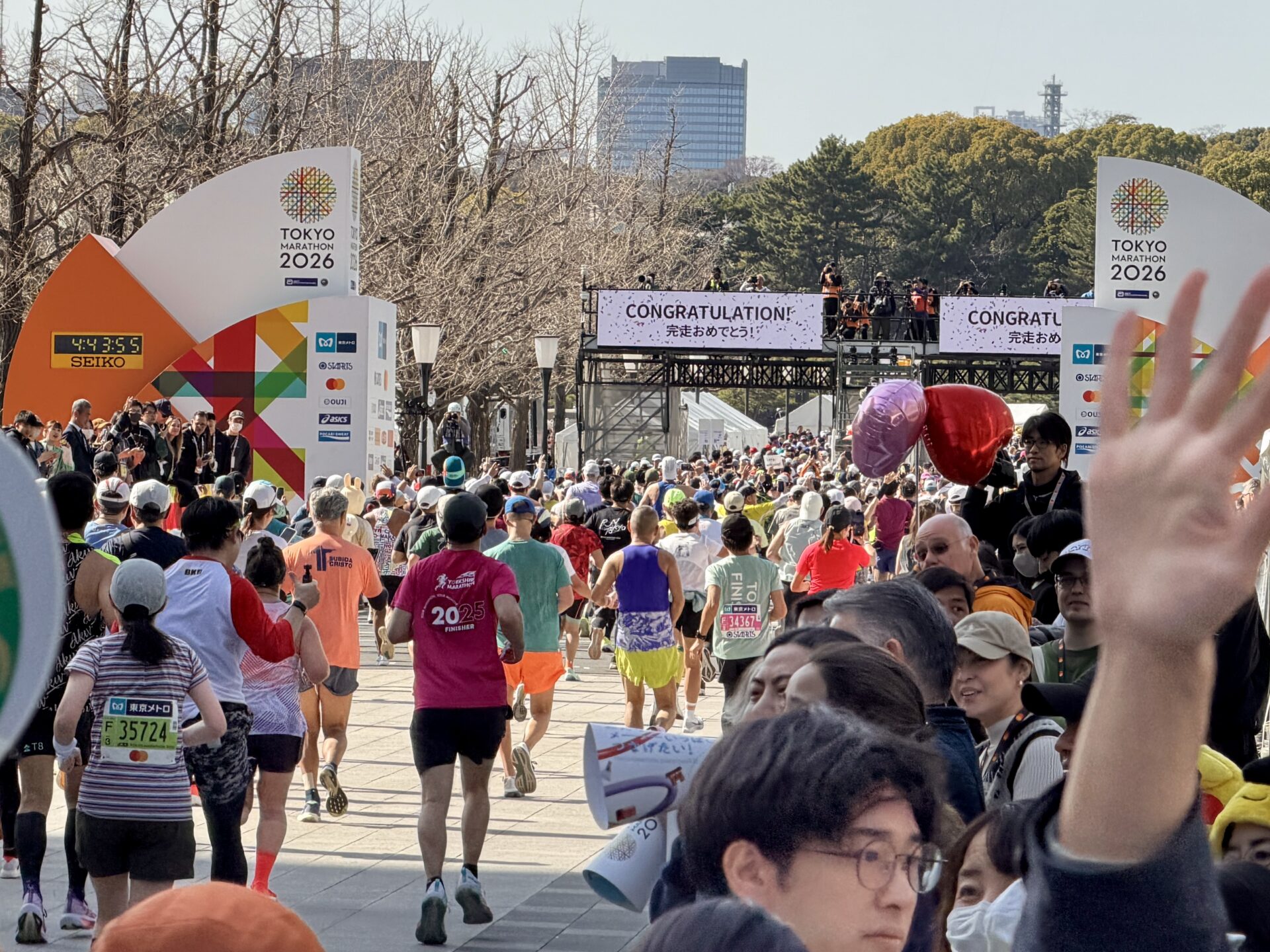 東京マラソン2026のゴールシーン