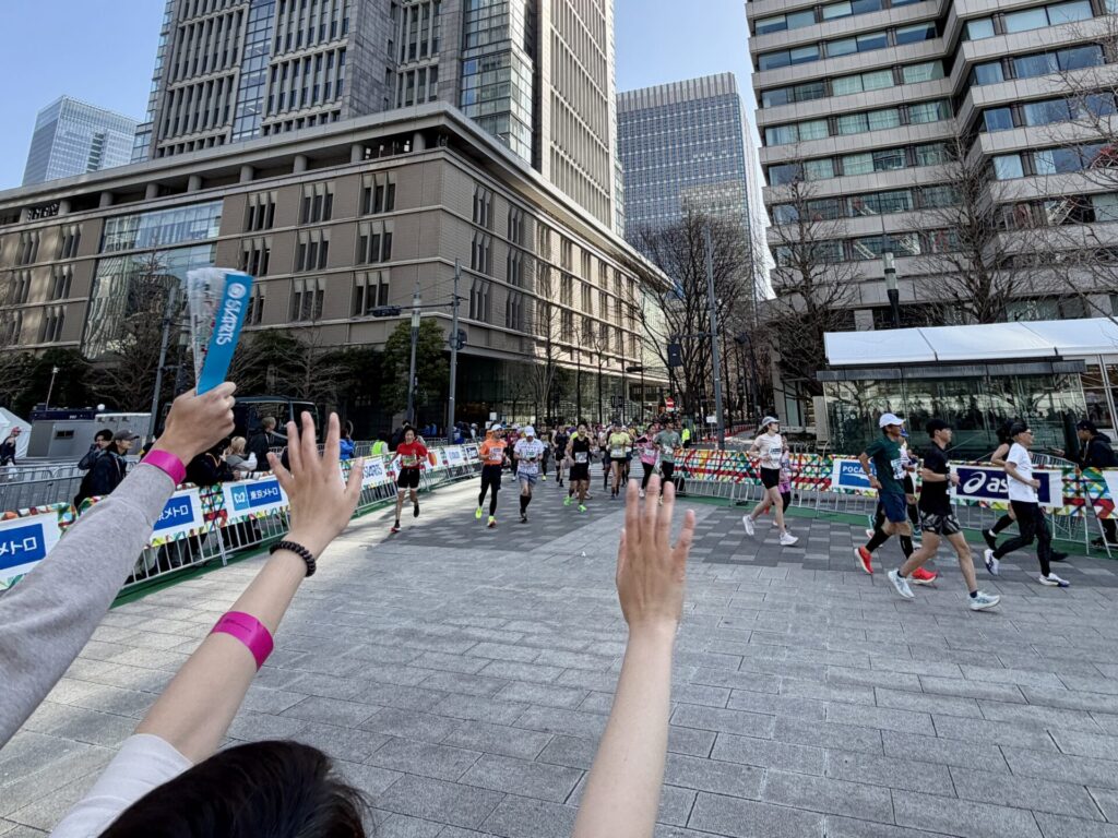 東京マラソンのゴール前