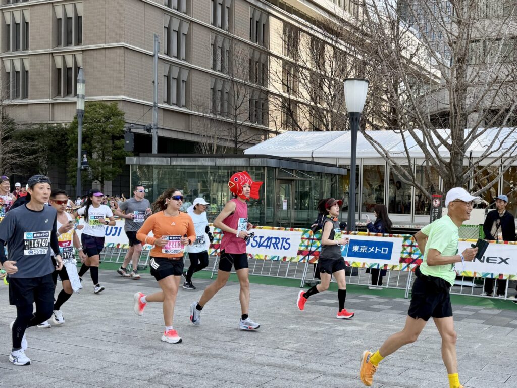 東京マラソンのゴール前