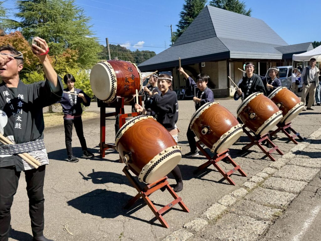 えちごくびき野100kmの太鼓応援