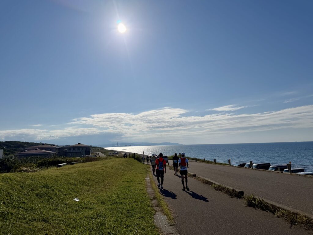 えちご・くびき野100kmマラソン、柿崎の海