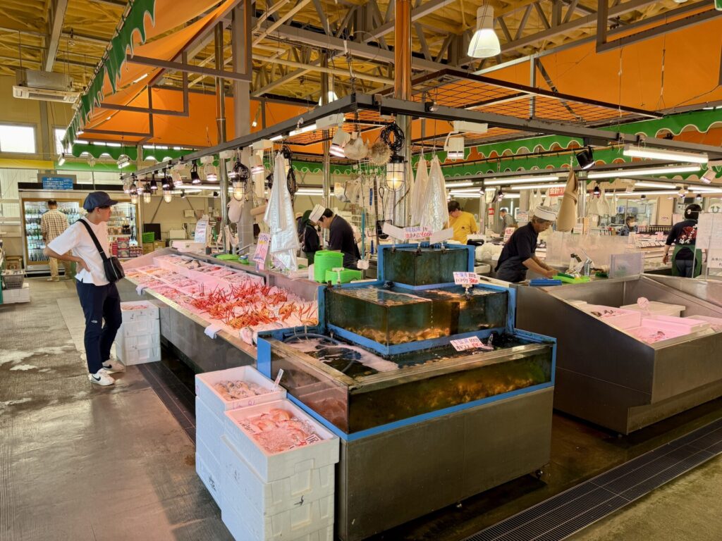 マラソン後に、食と農のテーマパーク 上越あるるん村で買い物